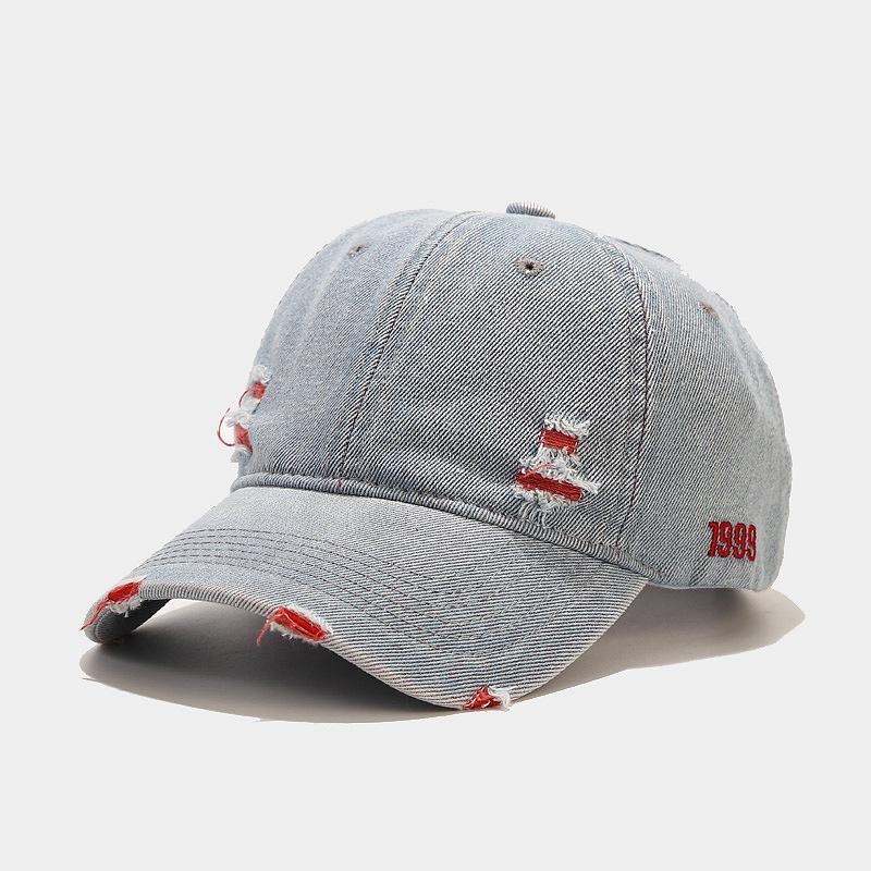 

Fashion Unisex Washed Denim Baseball Cap Women Distressed Ripped Hole Hip Hop Caps Men Adjustable Outdoor Snapback Hat gorras adjustable