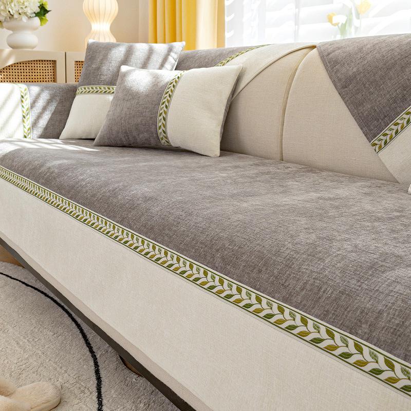 

Подушка для дивана из синели, универсальная подушка Four Seasons, простой современный нескользящий чехол для дивана, пылезащитная ткань 70*210