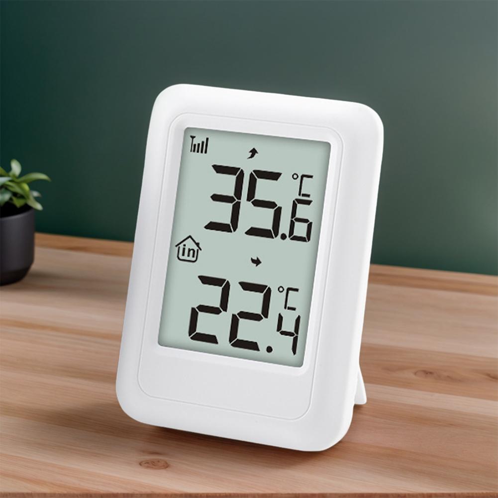 Wireless Thermometer with Hanging Hole Digital Thermometer with Support Frame Temperature Humidity Meter for House Room Patio