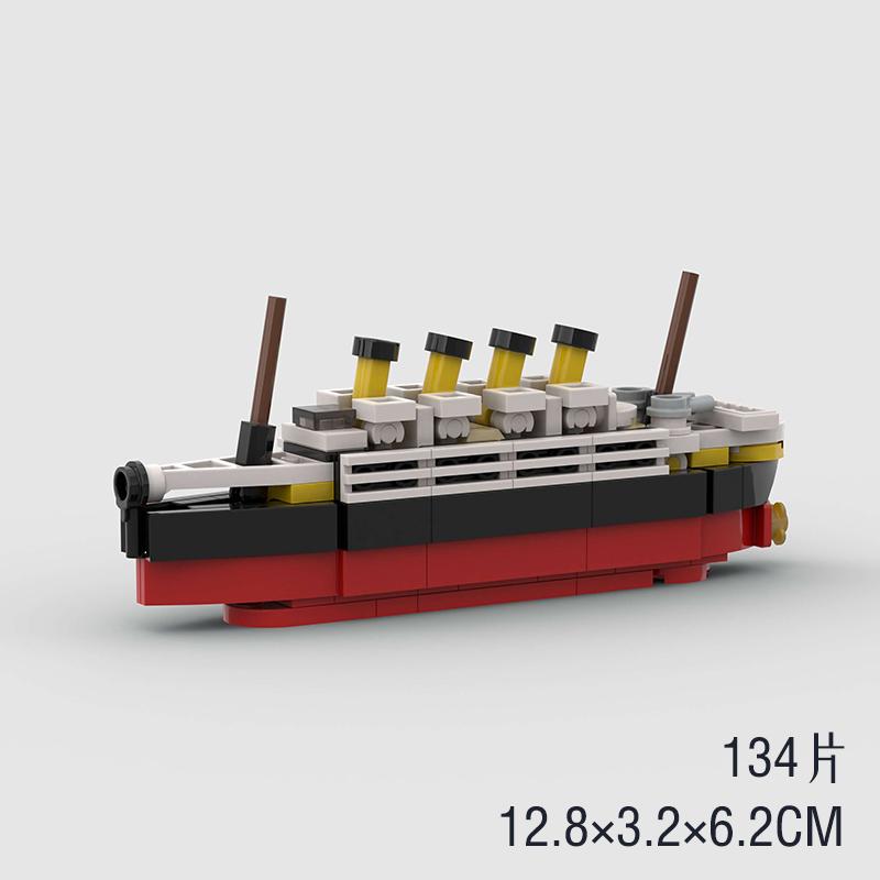 

134 PCS MOC RMS Titanic Model Building Blocks Ship 3D Boat Bricks Jack Rose Love Story My Heart Will Go On Valentine s Day Gift