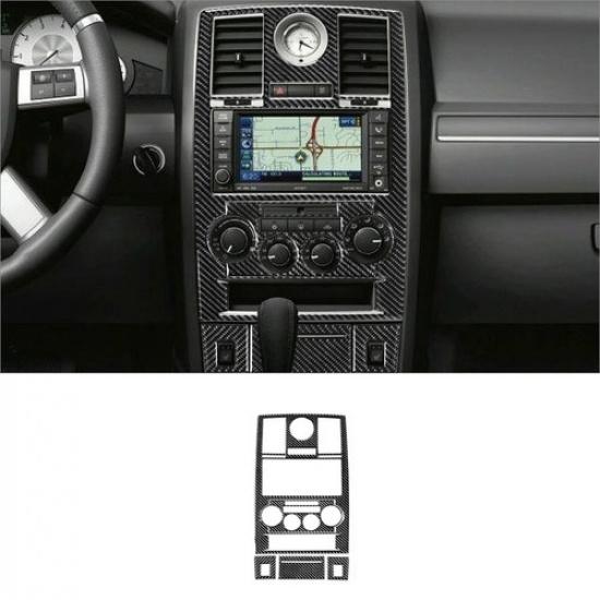 5Pcs For 2008-2010 Chrysler 300 Carbon Fiber Interior Central Console Cover Trim