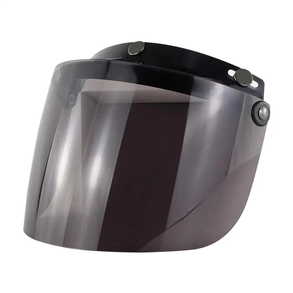 Motorcycle Helmet Visors Bubble Mirror Three Button Type Retro Open Face Helmets Lenses Accessories For Shade Sh D3a8