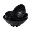 Melamine Fruit Salad Bowl Pure Black Noodle Bowl Tableware Ramen Bowl  Rice