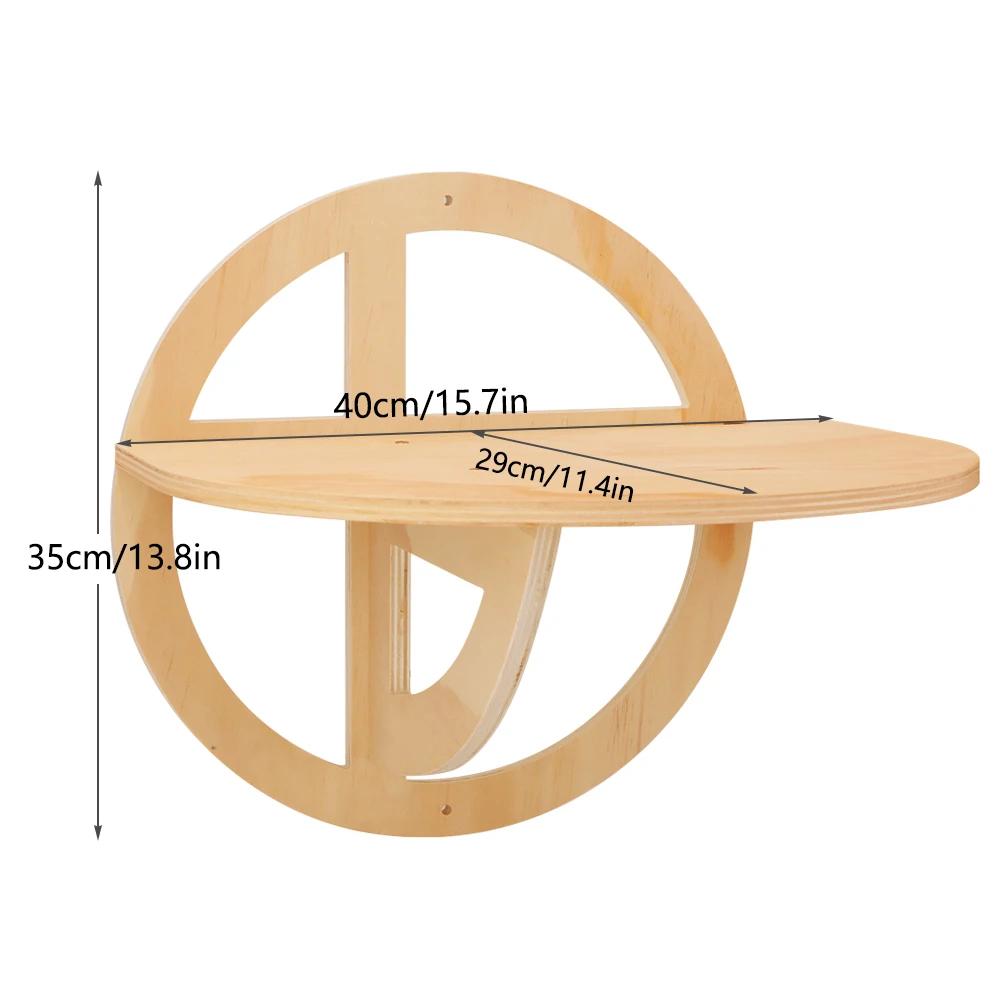 Wall-mounted round cat jumping platform of different sizes, solid wood, beautiful home, suitable for cats to play and jump