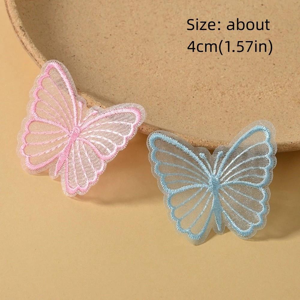 Dreamy Embroidered Mesh Butterfly DIY Handmade Sewing Craft Decoration Lace Patches  for Hat Decor