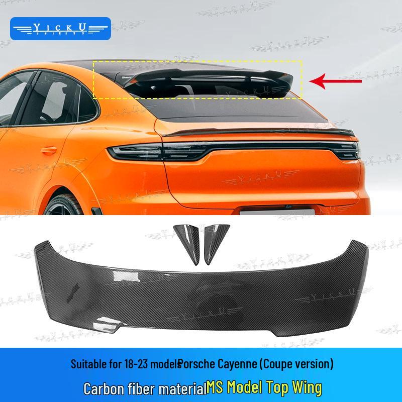 Porsche Cayenne 9Y0 Carbon Fiber Rear Spoiler & Middle Wing for 2018-2025 Models