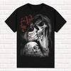 Muerte Kisses Death T-Shirt Holy Death Santa Muerte Mexican Style Grim Reaper Unisex Cotton Short Sleeve High Street