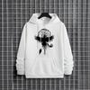 Raven Print Man Fashion Hoodie 2025 New Urban Streetwear Hooded Sweatshirt Male Trendy Hip Hop Style Autumn Winter Casual Hoody