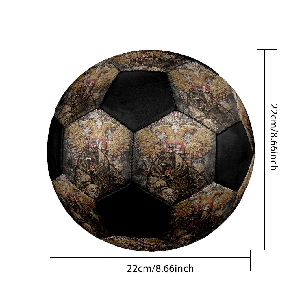 Russian Double Indoor Soccer Ball Colorful Machine Stitched PVC Size 5 Team Training Competition Ready Durable High-Bounce Cool Sports Gift