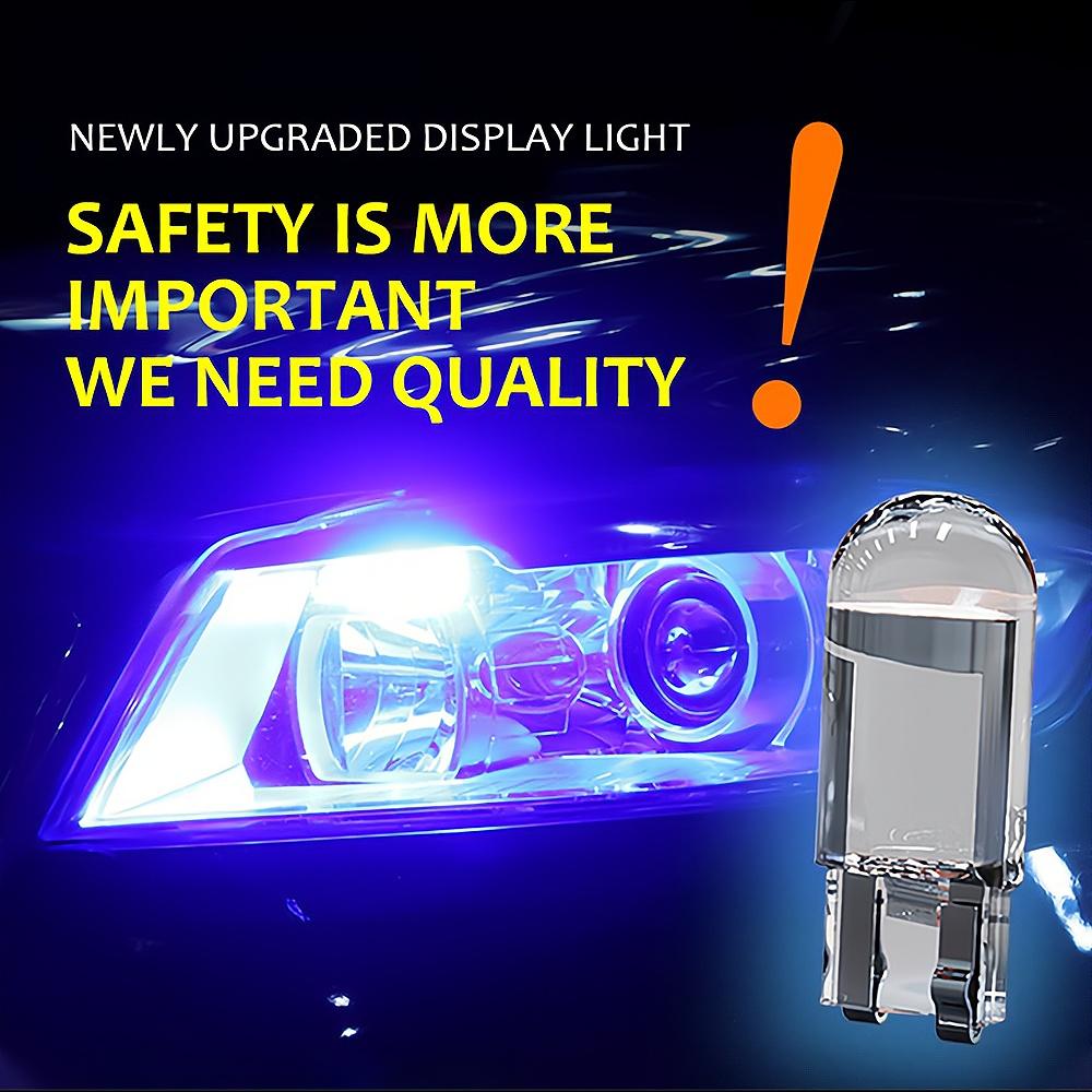 10X T10 W5W Glashülle Cob LED Autoglühbirne 3000K 6000K Mehrfarbig Keil Kennzeichen Karte Innenraum Soffitte Licht Lampe Wasserdicht