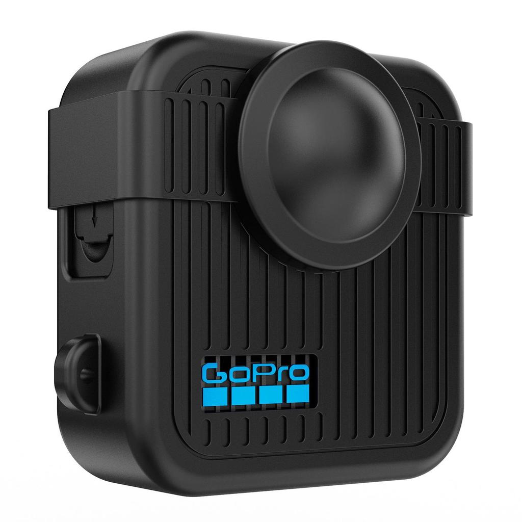 GoPro Max2 Silicone Case: Drop-Proof Protective Shell with Battery Side Cover & Lens Cap