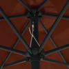 270x246 Cm Aluminum Mast Sun Umbrella Terracotta Brown
