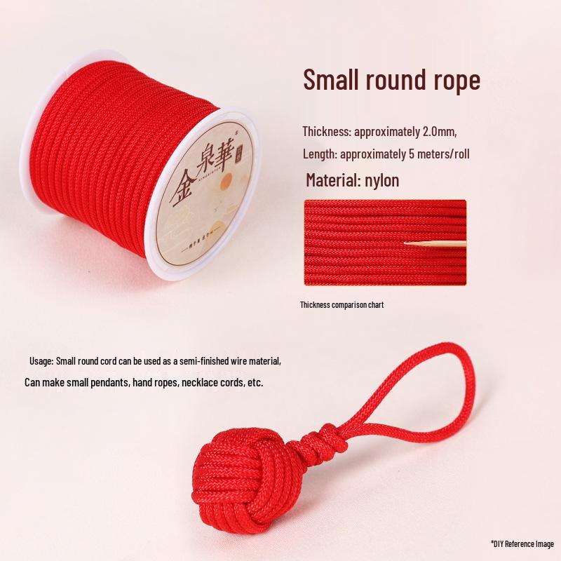 Handmade Red String Woven Bracelet: Jade Thread Braided DIY Material