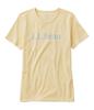 LL Bean Pima Cotton Crew Neck Graphic US Fit Butter 1000277597 Women's Tee, Regular, M, Chelt, Yellow,