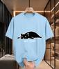 2026 New Cotton Tshirt Not Today Lazy Cat Funny Print Casual Fashion Short Sleeve Tee