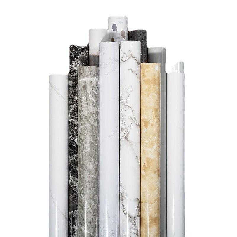 Marble Self Adhesive Film - Heat Resistant Kitchen Countertop Sticker, Waterproof Oil Proof Peel and Stick Wallpaper for Cabinet Refinishing