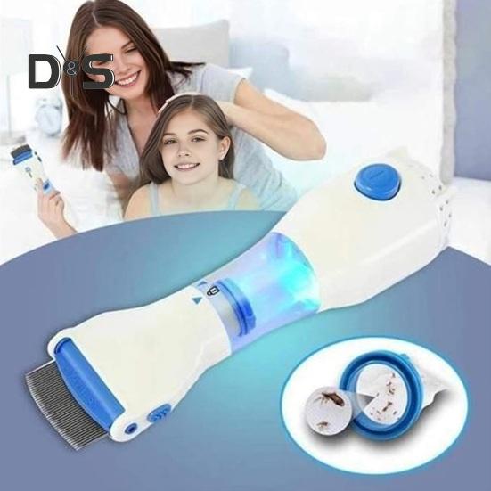 Flea Comb for Dogs Cats Stainless Steel Teeth Grooming Combs Professional Pet Tear Stain Remover Dematting Tool Electric Flea Catcher Safe Massaging