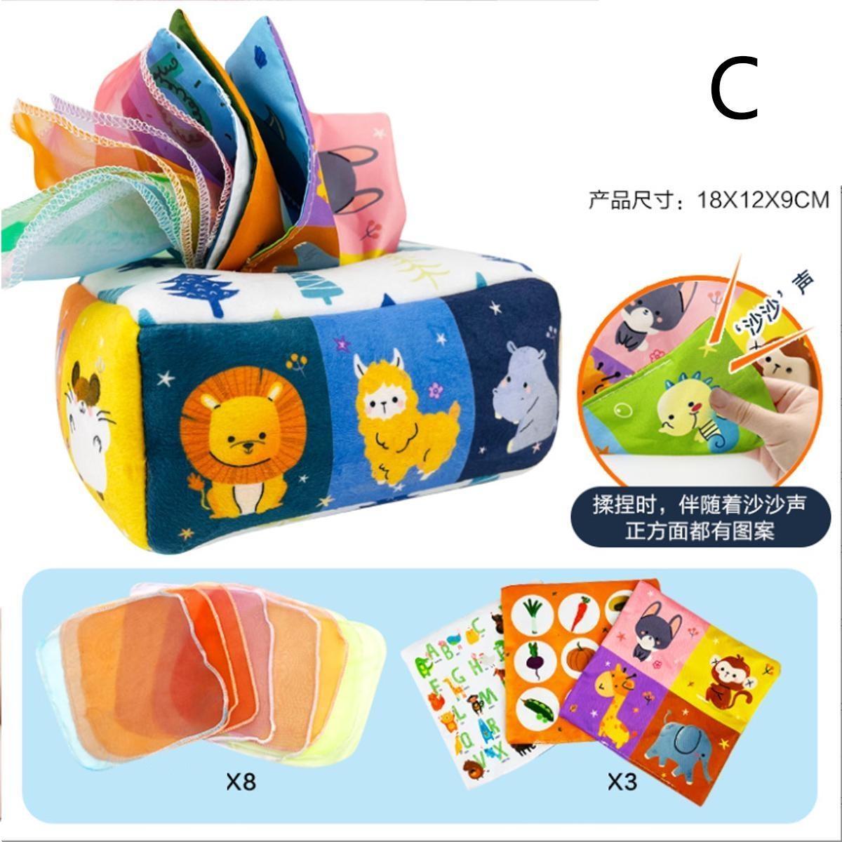 

Игрушки Монтессори для малышей, многоразовая моющаяся коробка для волшебных салфеток для мальчиков и девочек, обучающие игрушки для раннего детства, подарки для детей(1 упаковка) C