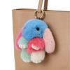 Bunny Rabbit Keychain for Women Cute Soft Artificial Fur Animal Bag Charm Handmade for Keys Bags & Backpacks