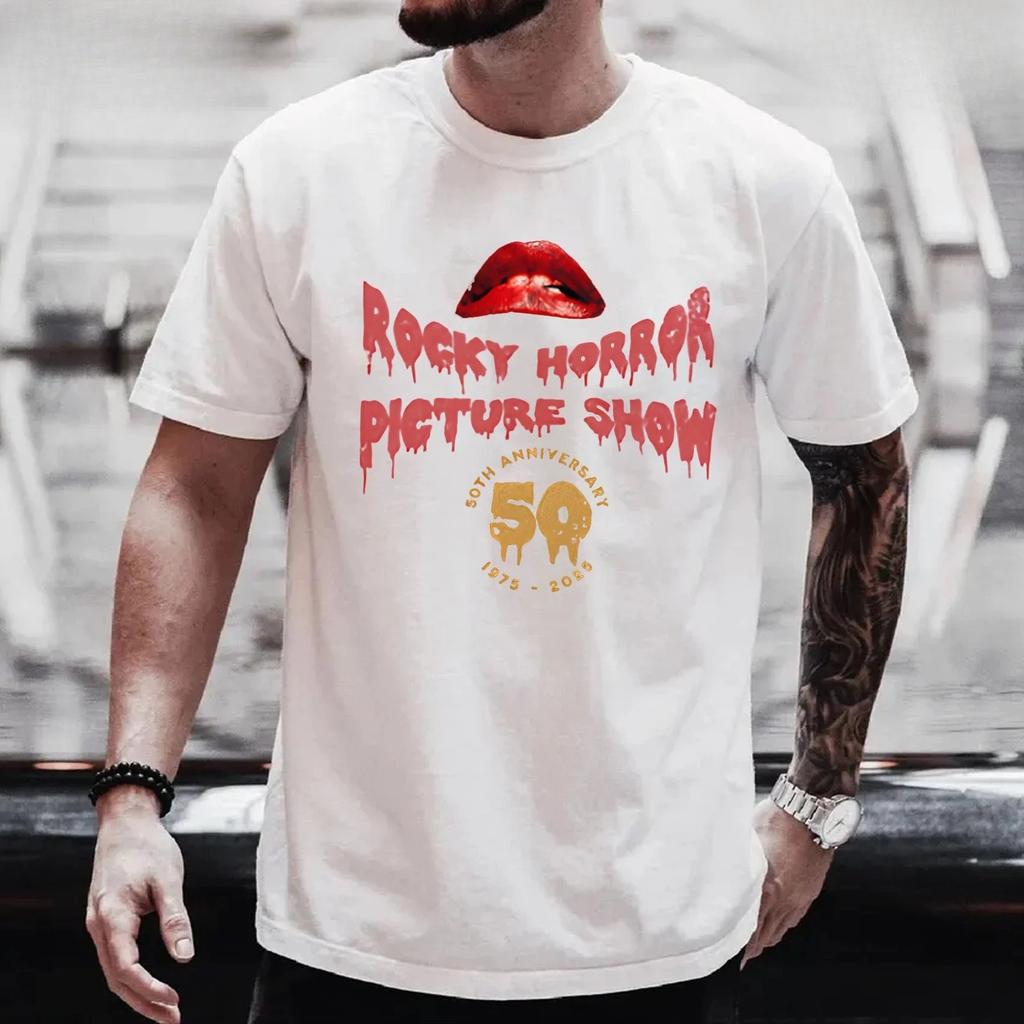 Hot Sale The Rocky Horror Picture Show 50th Anniversary 1975-2025 TShirt High-end Luxury Is for Both Men and Women Top Y2k