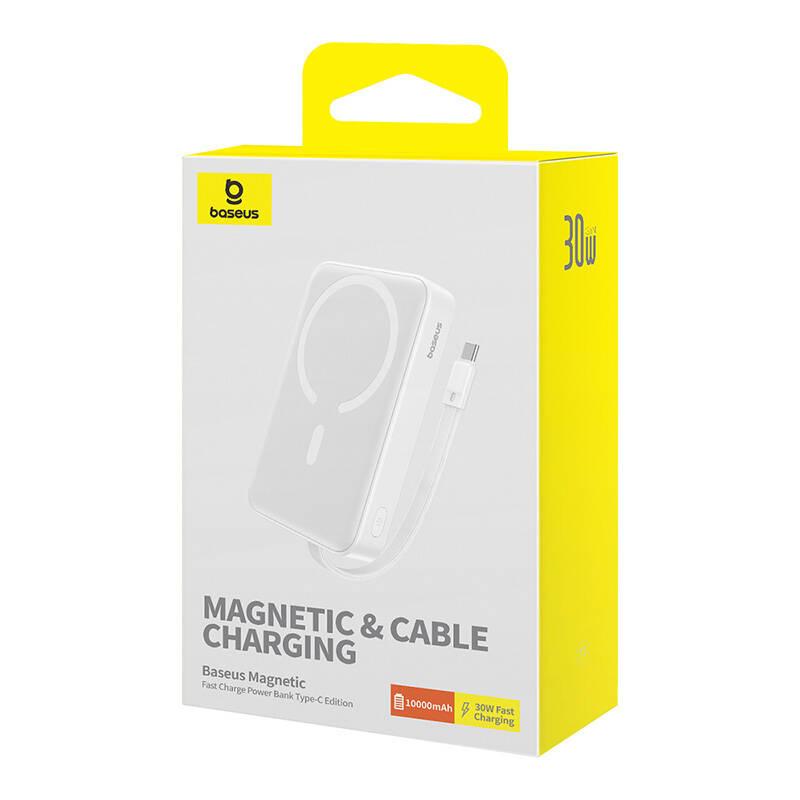 Powerbank Magnetyczny Baseus Magnetic Mini 10000Mah, Usb-C 30W Magsafe (Biały)