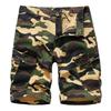 Pánské cargo šortky s více kapsami Kepr Bavlna Uvolněný střih Outdoor Camo Cargo šortky pro muže větší velikosti