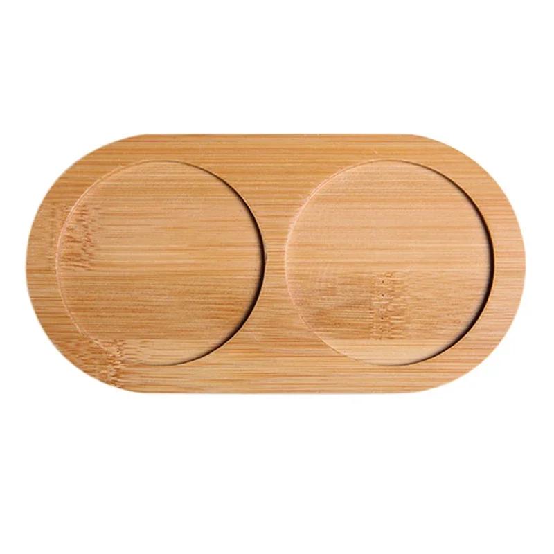 

Round Bamboo Tray Bamboo Planter Flower Pots Holder Pot Trays Coaster Plate for Kitchen Decorative Coffee Cup Mat