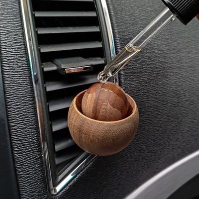 Wooden Essential Oil Diffuser Round Ball Aromatherapy Diffuser Natural Walnut Passive Oil Diffuser for Home Car Yoga Hall SPA