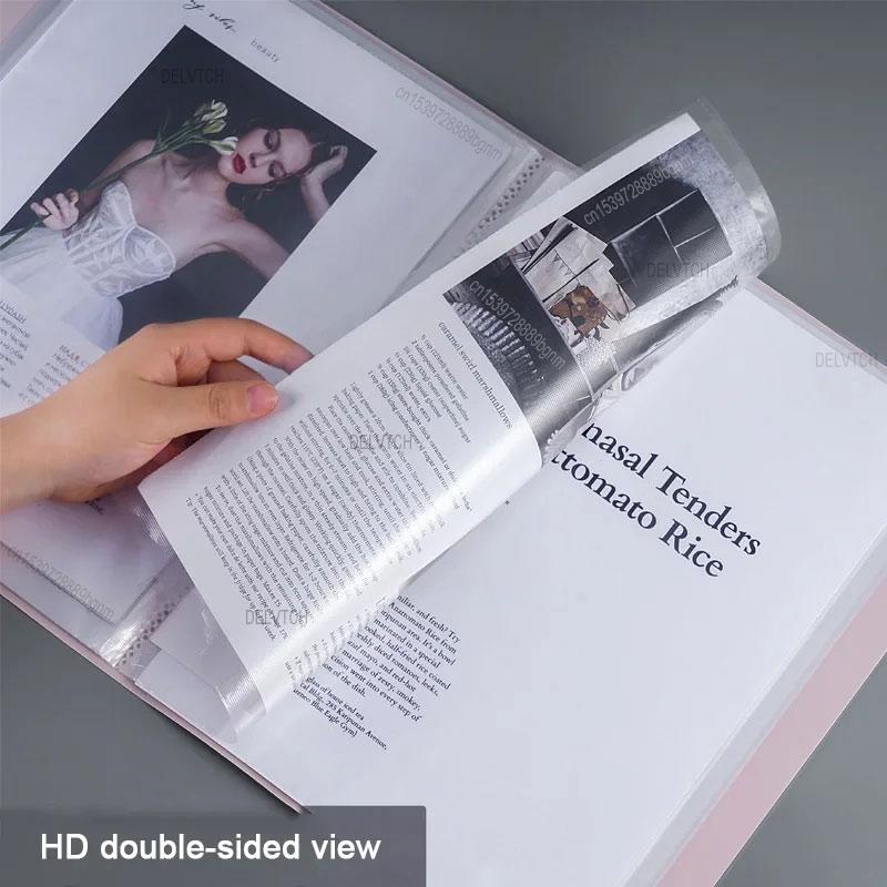 60 Pocket A4 A3 File Folder Picture Po Album Display Book Art Sketching Painting Drawing Paper Document Storage Bag Organizer