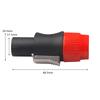 10pcs NL4FC Speaker Connectors 4 Pole 4 Pin Male High-Strength Lightweight ABS Shell Audio Cable Adapter Speakons