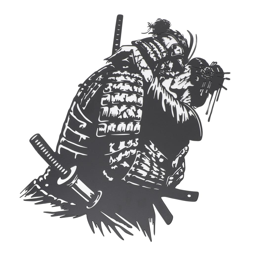 Samurai Wall Art Wrought Iron Warrior Hug Lover Hanging Wall Art Decoration for Living Room Decor