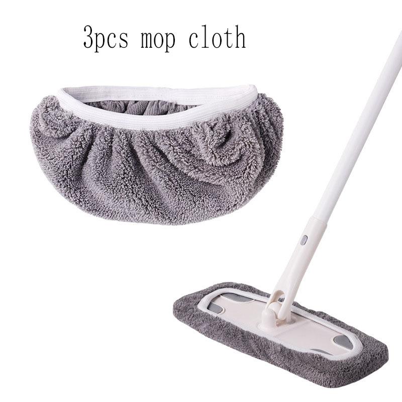 

3 шт. Насадка из микрофибры для швабры для уборки, плоская насадка для швабры для пола, моющаяся и прочная, сменная насадка для швабры, принадлежности для уборки
