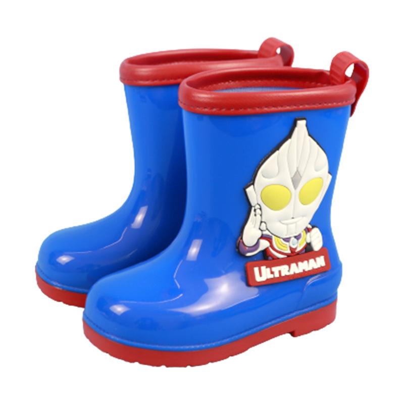 Ultraman Summer Four Seasons Children's Rain Boots Boys Cute Cartoon Overshoes Waterproof Tiga Zero Mid-Calf Water Shoes