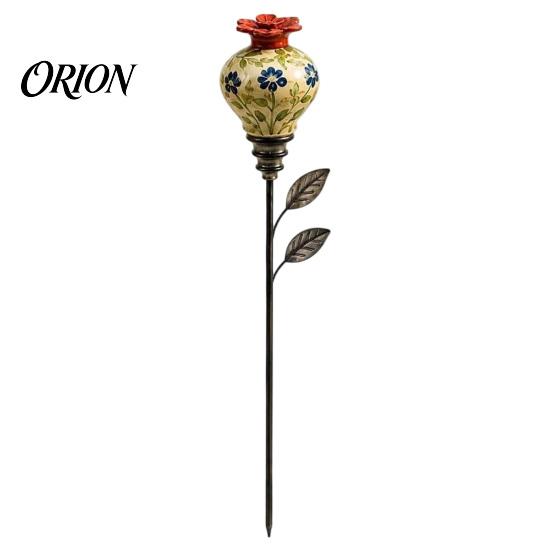 Rustic Floral Nectar Feeder Hummingbird Garden Stake, Vintage Resin Flower Decorative Feeder, Wild Style Bird for Yard Backyard Hummingbirds