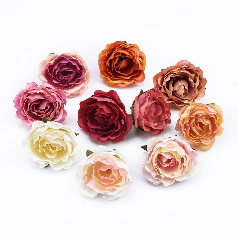 10/30pcs Artificial Flowers Silk Rose peony Wedding bridal bouquet Outdoor Garden Home vase Wreaths Holiday Party Diy gift Decor