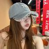 Lace Bow Baseball Cap Pearl Peaked Cap Fashion Denim Hat  Outdoor