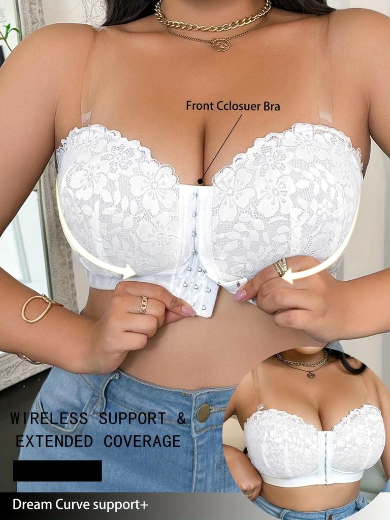 Damen-BH, Damen-BH, Vollschale, Plus Plus Plus Fett, Dünne Schale, Weich und Atmungsaktiv, Übergröße-BH, Knopfverschluss vorne