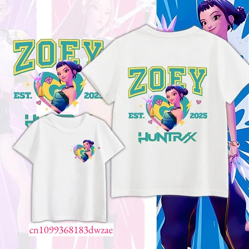 2026 Huntrix Kpop Demon Hunters T-Shirt for Boys Girls Fans Gift Summer O Neck Short Sleeve Tees Fashion Kids T-shirt polyester