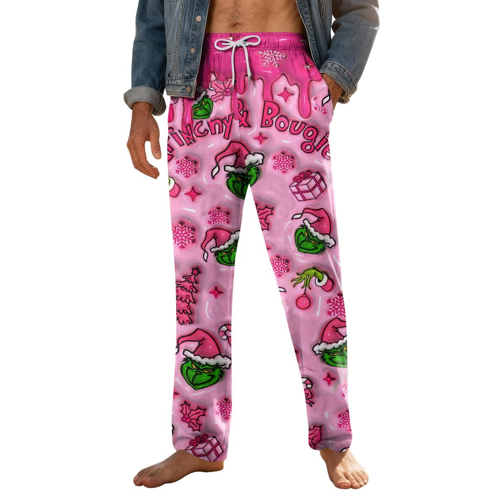 Men's Home Soft Pajama Pants Drawstring With Pockets Casual Sports Pants