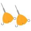 2Pcs Portable Fishing Bait Needle Hook Knot Puller Fishing Baiting Rigs Tool Orange