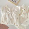 Small Fresh Flower Doll Collar Pajamas Women'S Spring And Autumn Cloud Cotton Long-Sleeved Loungewear Set