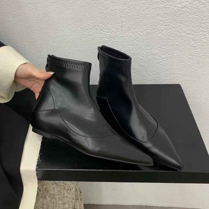 Fashion SUOJIALUN 2025 Winter New Women Ankle Boots Fashion Med Wedge Heel Ladies Casual Short Boot Shoes Soft Leather Martin-Boots