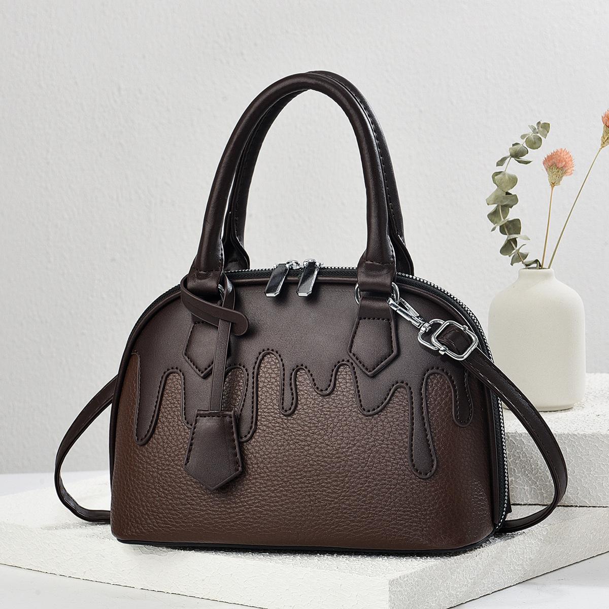 

Новая модная сумка-макарон кремовая мозаика зернистая личи плечевая сумка высокий уровень внешнего вида большая вместимость женская сумка .