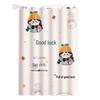 Cartoon Bouncing Rabbit Waterproof Shower Curtain Set
