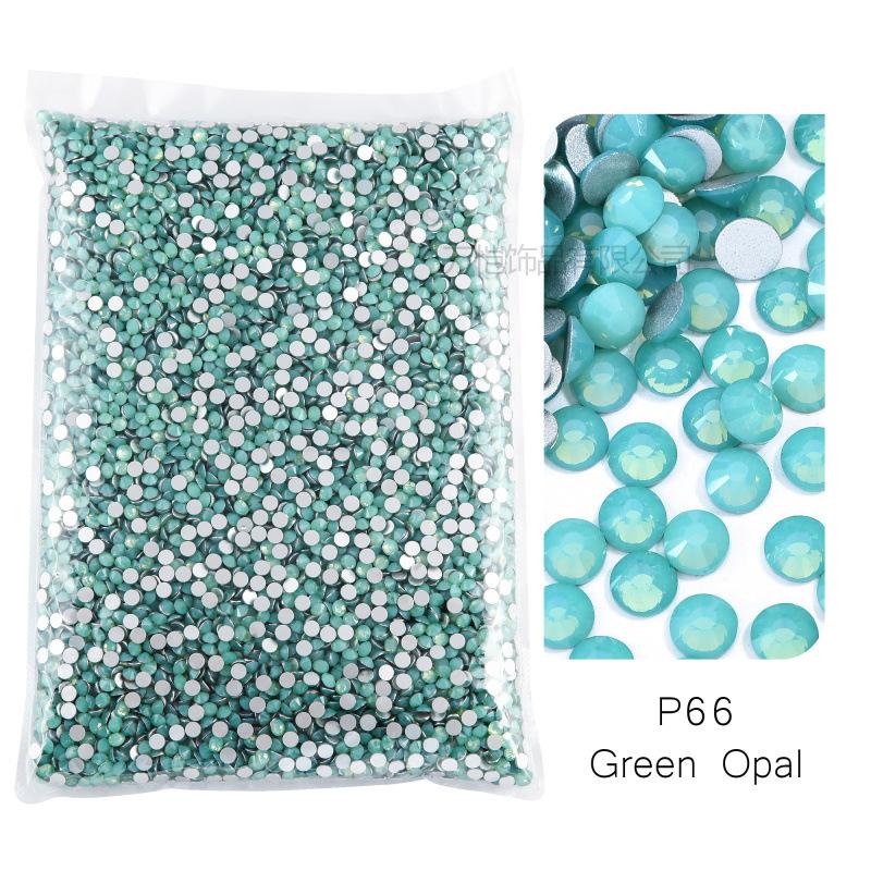 P1-70 Ordinary Color Large Packaging Glass Flat Bottom Diamond Rhinestone Nail Diamond Diy Crystal Mobile Phone Case Beauty Jewelry Accessories