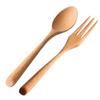 Wooden Spoon Practical Retro Fine Workmanship Japanese Style Anti-slip Fork Cutlery