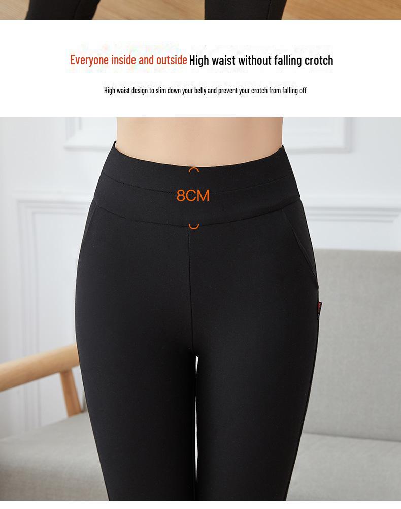 Northeast Women's Extra Thick High Waist Lambskin Cotton Winter Leggings