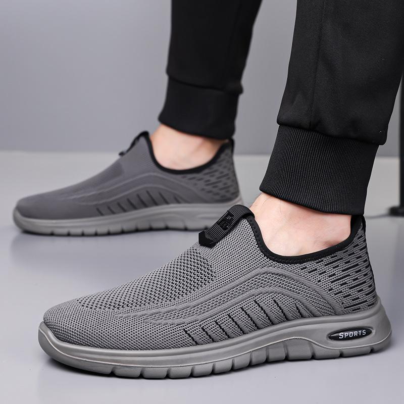 Mesh Shoes Men's 2025 Summer New Breathable Mesh Shoes Men's Casual One-pedal Cloth Shoes 2025