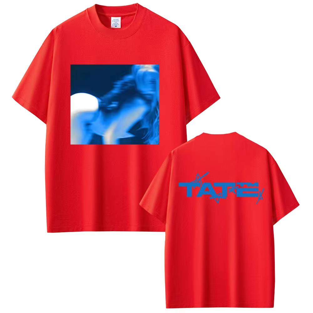 Tate McRae TiT for Tat Album 2025 Tričko Pánské Dámské Módní Popové Hudební Tričko Unisex Ležérní Bavlněné Vintage Trička s Krátkým Rukávem
