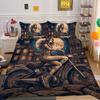 Beauty Skull Printed Bed Set Twin Size Polyester Comforter Cover Set Teen Design Superior Home Bedclothes